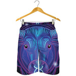 Dark Taurus Zodiac Sign Print Men's Shorts