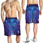 Dark Taurus Zodiac Sign Print Men's Shorts
