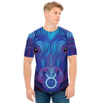 Dark Taurus Zodiac Sign Print Men's T-Shirt