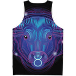 Dark Taurus Zodiac Sign Print Men's Tank Top