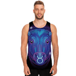 Dark Taurus Zodiac Sign Print Men's Tank Top