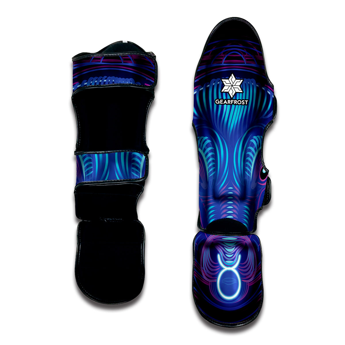 Dark Taurus Zodiac Sign Print Muay Thai Shin Guard