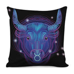 Dark Taurus Zodiac Sign Print Pillow Cover
