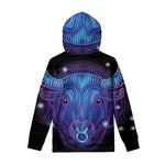 Dark Taurus Zodiac Sign Print Pullover Hoodie