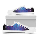 Dark Taurus Zodiac Sign Print White Low Top Shoes