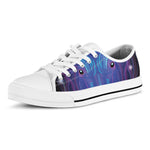 Dark Taurus Zodiac Sign Print White Low Top Shoes