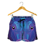 Dark Taurus Zodiac Sign Print Women's Shorts