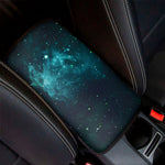 Dark Teal Galaxy Space Print Car Center Console Cover
