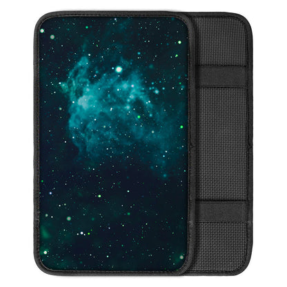 Dark Teal Galaxy Space Print Car Center Console Cover