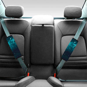 Dark Teal Galaxy Space Print Car Seat Belt Covers