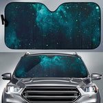 Dark Teal Galaxy Space Print Car Sun Shade GearFrost