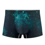 Dark Teal Galaxy Space Print Men's Boxer Briefs