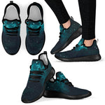 Dark Teal Galaxy Space Print Mesh Knit Shoes GearFrost