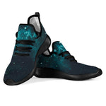 Dark Teal Galaxy Space Print Mesh Knit Shoes GearFrost