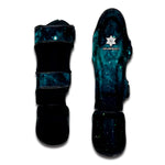 Dark Teal Galaxy Space Print Muay Thai Shin Guard