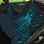 Dark Teal Galaxy Space Print Pet Car Back Seat Cover