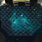 Dark Teal Galaxy Space Print Pet Car Back Seat Cover