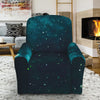 Dark Teal Galaxy Space Print Recliner Slipcover