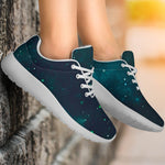 Dark Teal Galaxy Space Print Sport Shoes GearFrost