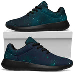 Dark Teal Galaxy Space Print Sport Shoes GearFrost