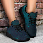Dark Teal Galaxy Space Print Sport Shoes GearFrost