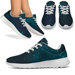 Dark Teal Galaxy Space Print Sport Shoes GearFrost