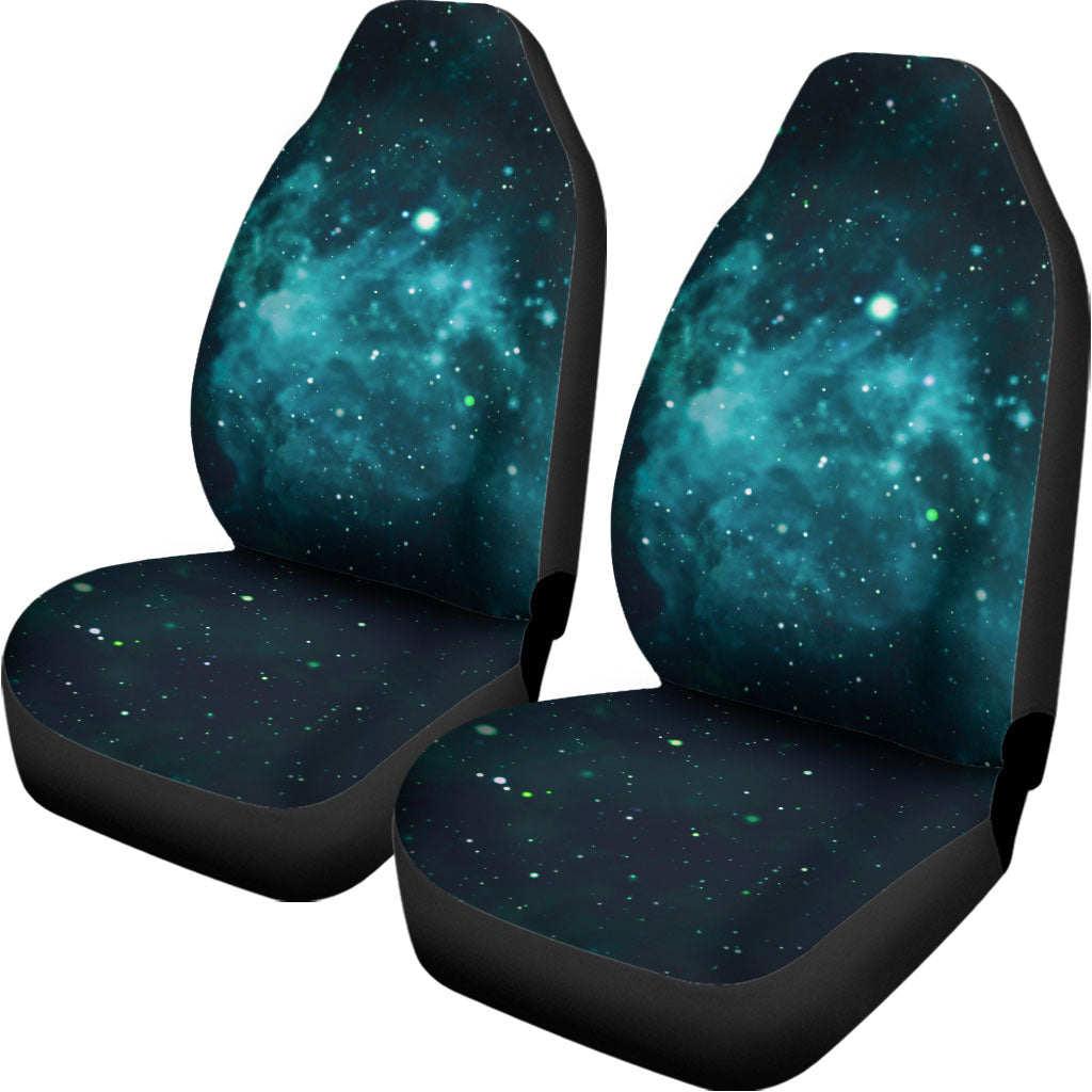 Dark Teal Galaxy Space Print Universal Fit Car Seat Covers