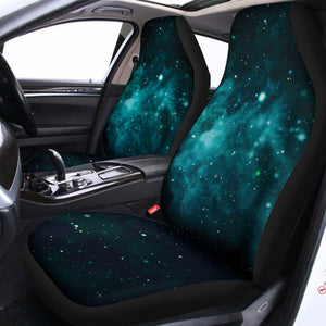Dark Teal Galaxy Space Print Universal Fit Car Seat Covers