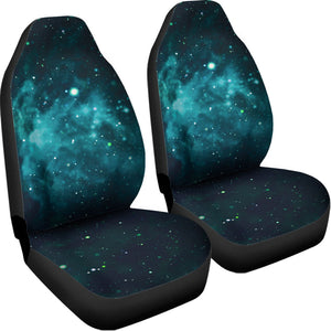 Dark Teal Galaxy Space Print Universal Fit Car Seat Covers