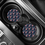 Dark Tropical Flamingo Pattern Print Car Coasters
