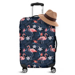 Dark Tropical Flamingo Pattern Print Luggage Cover