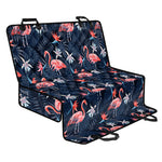 Dark Tropical Flamingo Pattern Print Pet Car Back Seat Cover