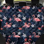Dark Tropical Flamingo Pattern Print Pet Car Back Seat Cover