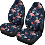 Dark Tropical Flamingo Pattern Print Universal Fit Car Seat Covers