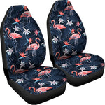 Dark Tropical Flamingo Pattern Print Universal Fit Car Seat Covers