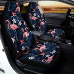 Dark Tropical Flamingo Pattern Print Universal Fit Car Seat Covers