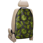 Dark Tropical Leaf Pattern Print Car Seat Organizers