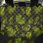 Dark Tropical Leaf Pattern Print Pet Car Back Seat Cover