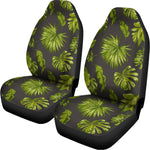 Dark Tropical Leaf Pattern Print Universal Fit Car Seat Covers