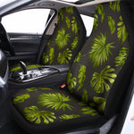 Dark Tropical Leaf Pattern Print Universal Fit Car Seat Covers