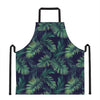 Dark Tropical Palm Leaf Pattern Print Apron