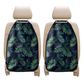 Dark Tropical Palm Leaf Pattern Print Car Seat Organizers