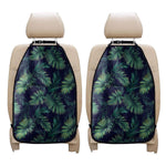 Dark Tropical Palm Leaf Pattern Print Car Seat Organizers