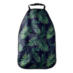 Dark Tropical Palm Leaf Pattern Print Car Seat Organizers