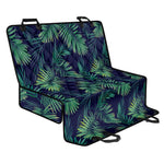 Dark Tropical Palm Leaf Pattern Print Pet Car Back Seat Cover