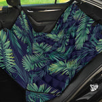 Dark Tropical Palm Leaf Pattern Print Pet Car Back Seat Cover