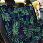 Dark Tropical Palm Leaf Pattern Print Pet Car Back Seat Cover