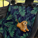 Dark Tropical Palm Leaf Pattern Print Pet Car Back Seat Cover