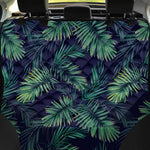 Dark Tropical Palm Leaf Pattern Print Pet Car Back Seat Cover