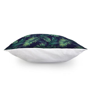 Dark Tropical Palm Leaf Pattern Print Pillow Cover